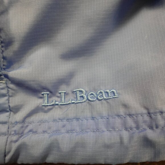 L.L.Bean Waterproof Nylon Rain Jacket Women’s XL Blue Lightweight Hooded - Picture 6 of 10